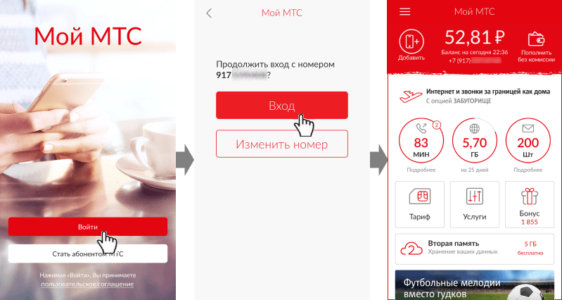 Личный кабинет МТС Телефония и интернет